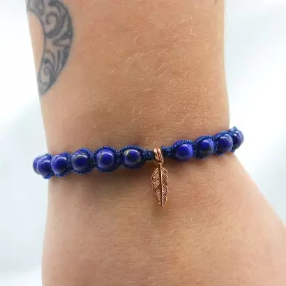 Bracelet « Wendy » en Lapis lazuli - Les Merveilles de Lilou