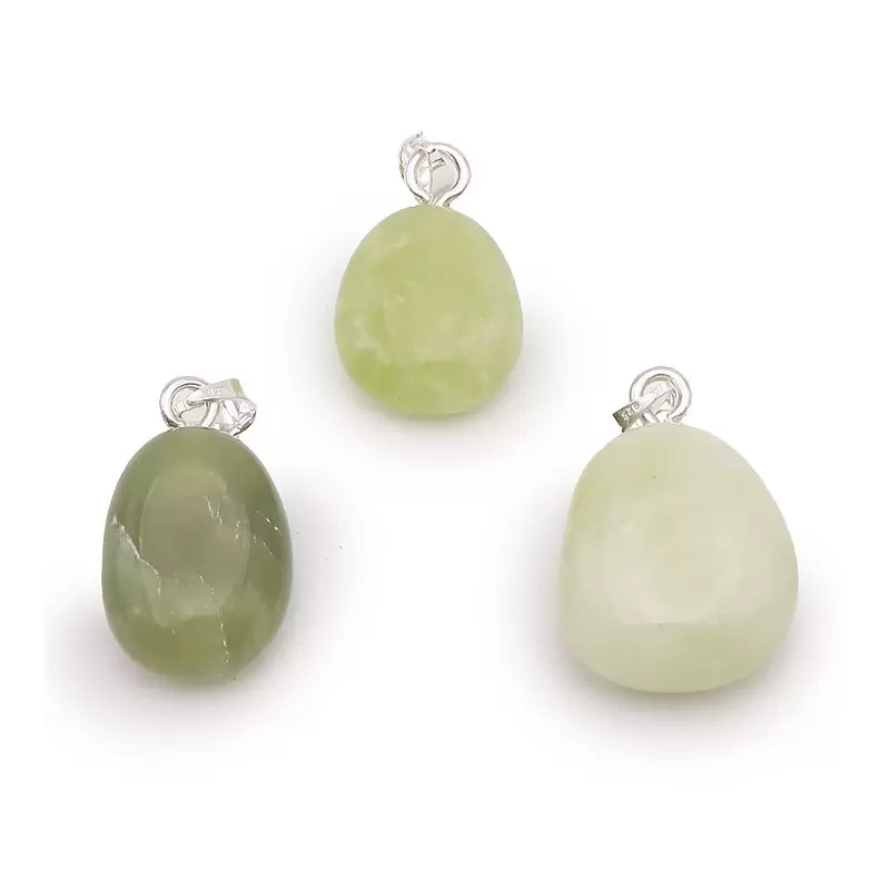 Pendentif Pierre roulée en Jade de Chine - Les Merveilles de