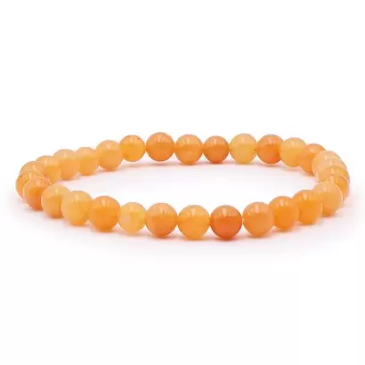 Bracelet à boules en Aventurine orange - Les Merveilles de Lilou