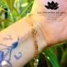Bracelet Léna en Turquoise du Pérou & Plaqué Or - Les