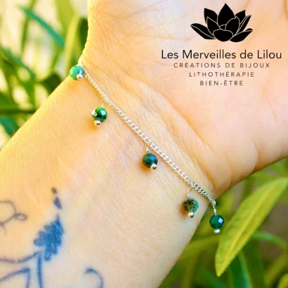 Bracelet Léna en Emeraude & Argent 925 - Les Merveilles de Lilou