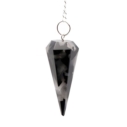 Pendule hexagonal en Tourmaline Noire - Les Merveilles de Lilou