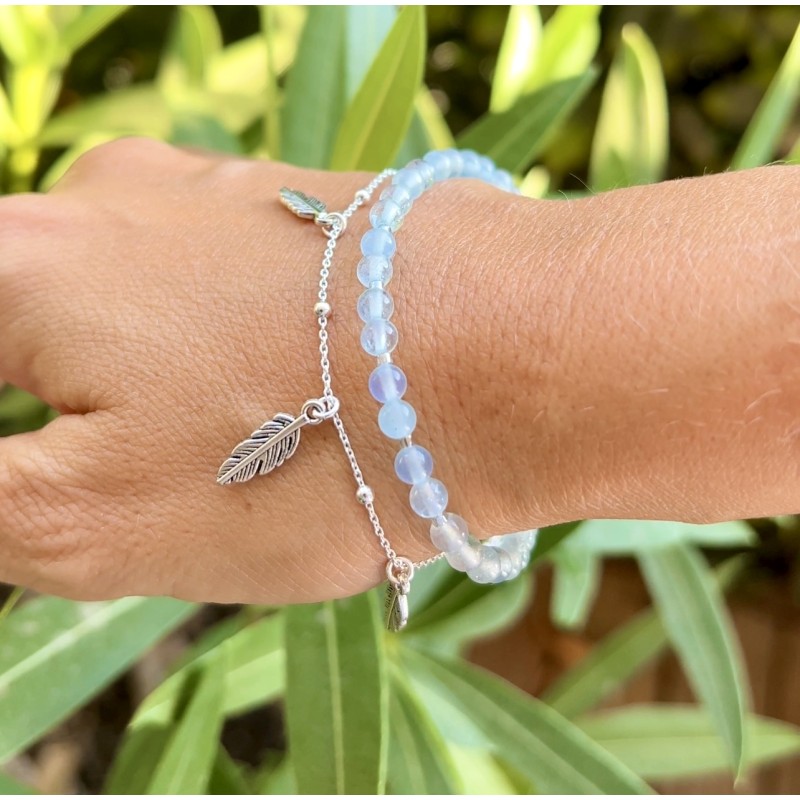 Bracelet Athéna en Aigue Marine & Argent 925 - Les Merveilles