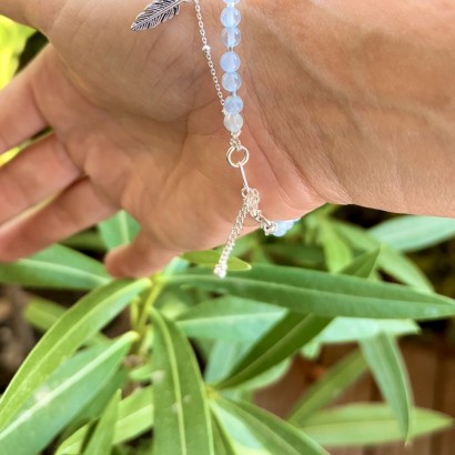 Bracelet Athéna en Aigue Marine & Argent 925 - Les Merveilles