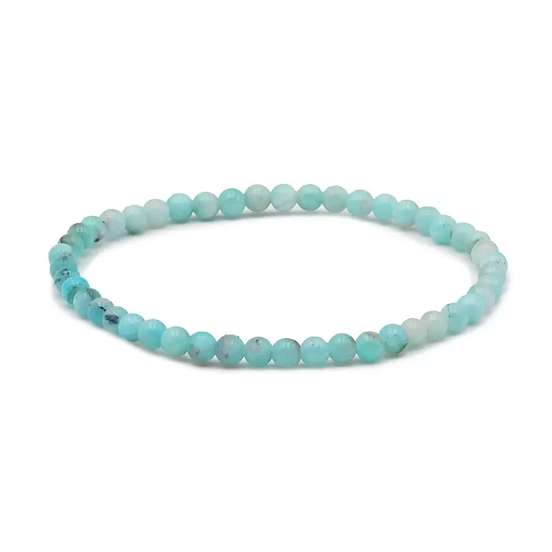 Bracelet à boules en Amazonite - Les Merveilles de Lilou