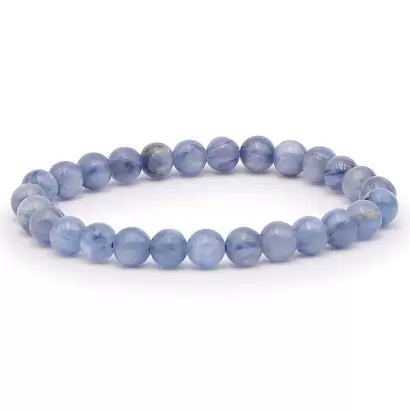 Bracelet à boules en Cyanite Bleue Naturelle - Les Merveilles