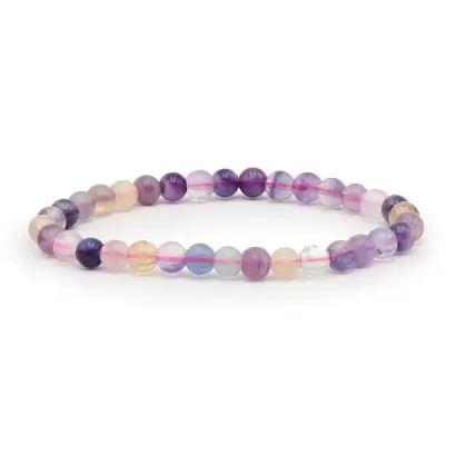 Bracelet à boules en Fluorite Multicolore - Les Merveilles de