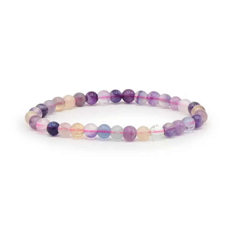 Bracelet à boules en Fluorite Multicolore - Les Merveilles de