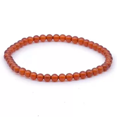 Bracelet à boules en Grenat Brun Hessonite - Les Merveilles de