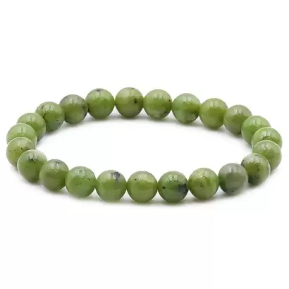 Bracelet à boules en Jade Nephrite - Les Merveilles de Lilou