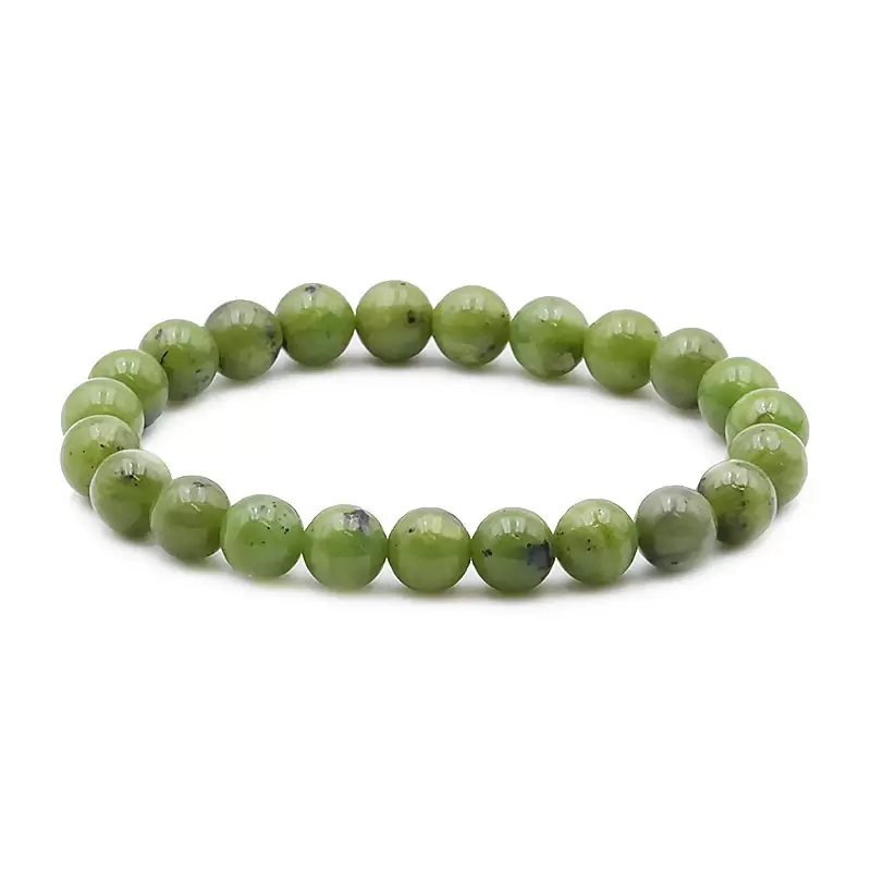 Bracelet à boules en Jade Nephrite - Les Merveilles de Lilou