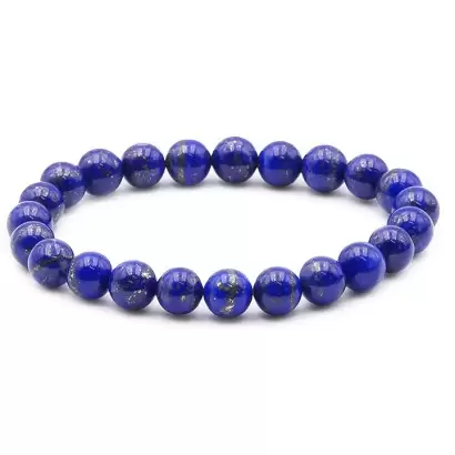 Bracelet à boules en Lapis Lazuli - Les Merveilles de Lilou