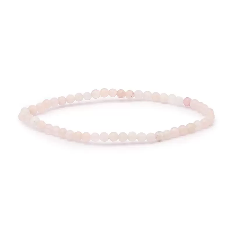 Bracelet à boules en Morganite - Les Merveilles de Lilou