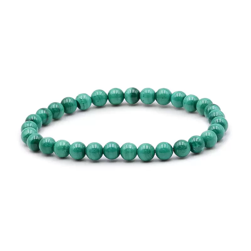 Bracelet à boules en Malachite Claire - Les Merveilles de Lilou