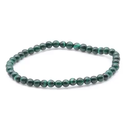 Bracelet à boules en Malachite - Les Merveilles de Lilou