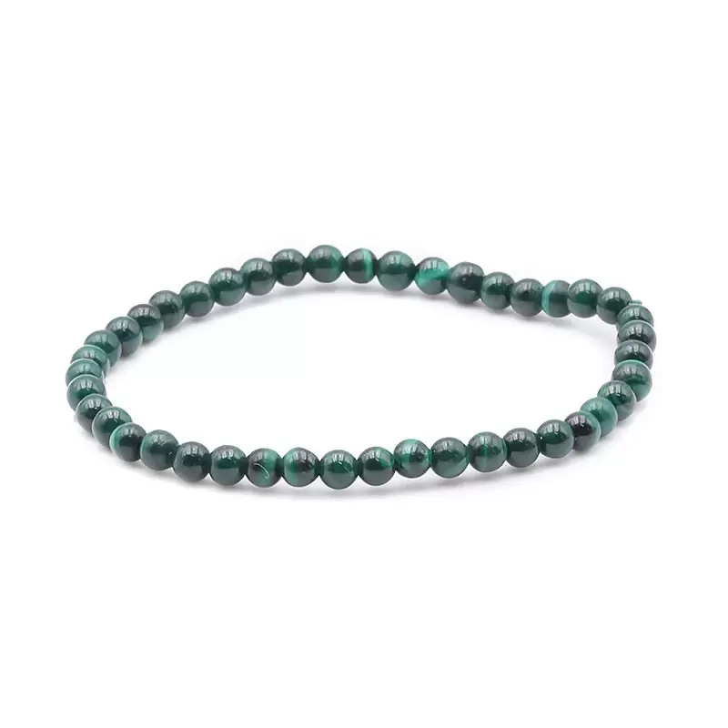 Bracelet à boules en Malachite - Les Merveilles de Lilou