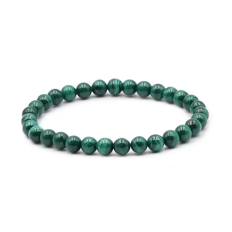 Bracelet à boules en Malachite Foncee - Les Merveilles de Lilou