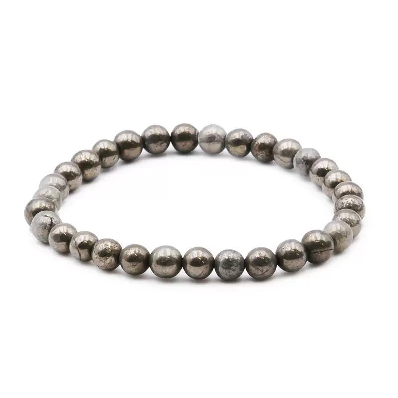 Bracelet à boules en Pyrite - Les Merveilles de Lilou