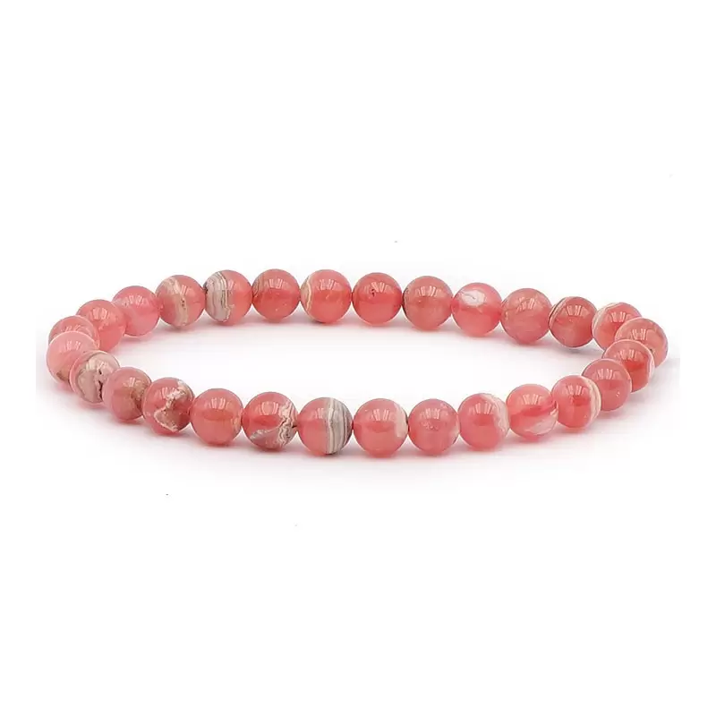 Bracelet à boules en Rhodochrosite - Les Merveilles de Lilou