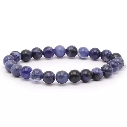 Bracelet à boules en Sodalite - Les Merveilles de Lilou