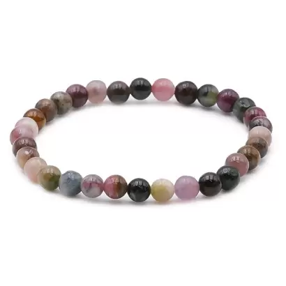 Bracelet à boules en Tourmaline Multicolore - Les Merveilles de