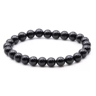 Bracelet à boules en Tourmaline Noire - Les Merveilles de Lilou