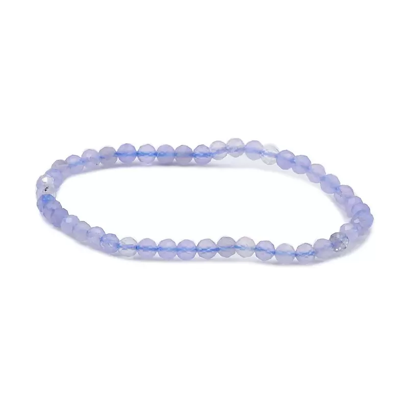 Bracelet facetté en Calcédoine Bleue - Les Merveilles de Lilou