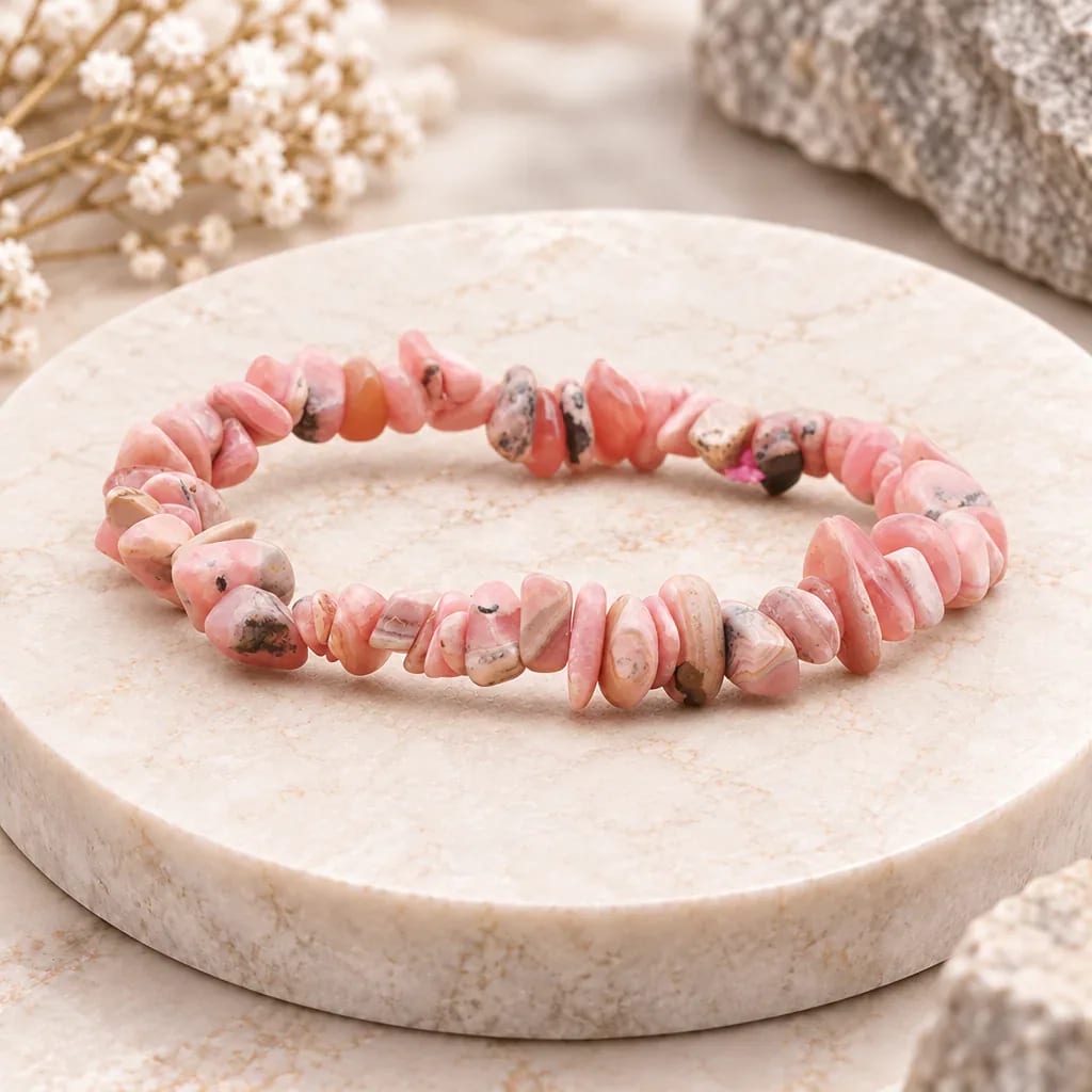 Bracelet baroque en rhodochrosite d’Argentine · Grade A