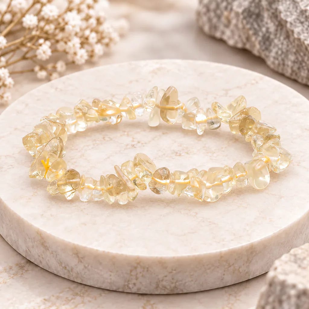 Bracelet baroque en citrine naturelle de Madagascar · Grade AA