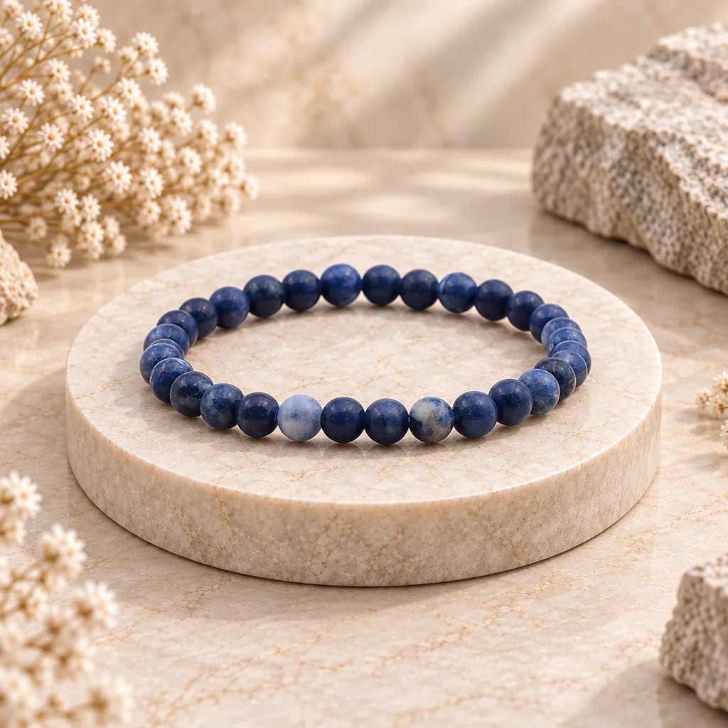 Bracelet à boules en Sodalite · 6 mm · Brésil · Grade A