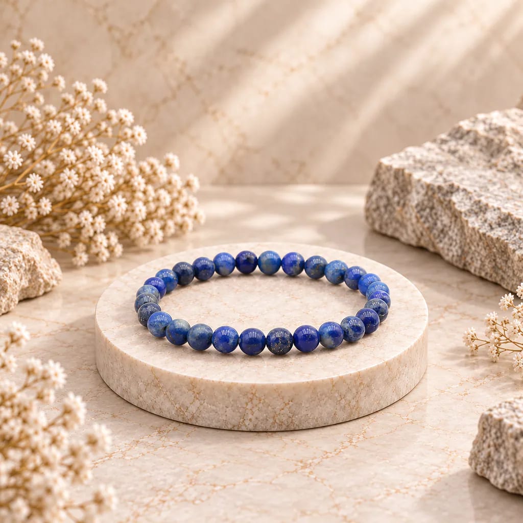 Bracelet à boules en Lapis Lazuli · 6 mm · Afghanistan · Grade A