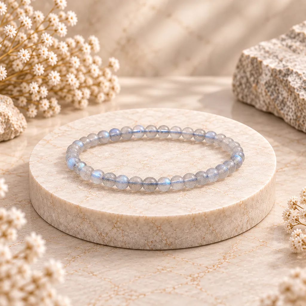 Bracelet à boules en Labradorite · 5 mm · Madagascar · Grade AA