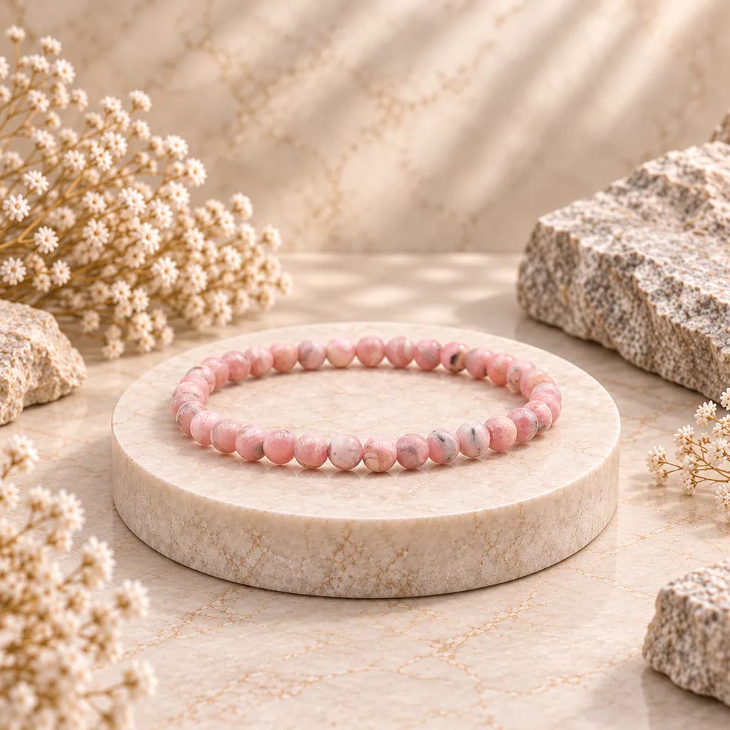 Bracelet à boules en Rhodochrosite · 5 mm · Argentine · Grade AA