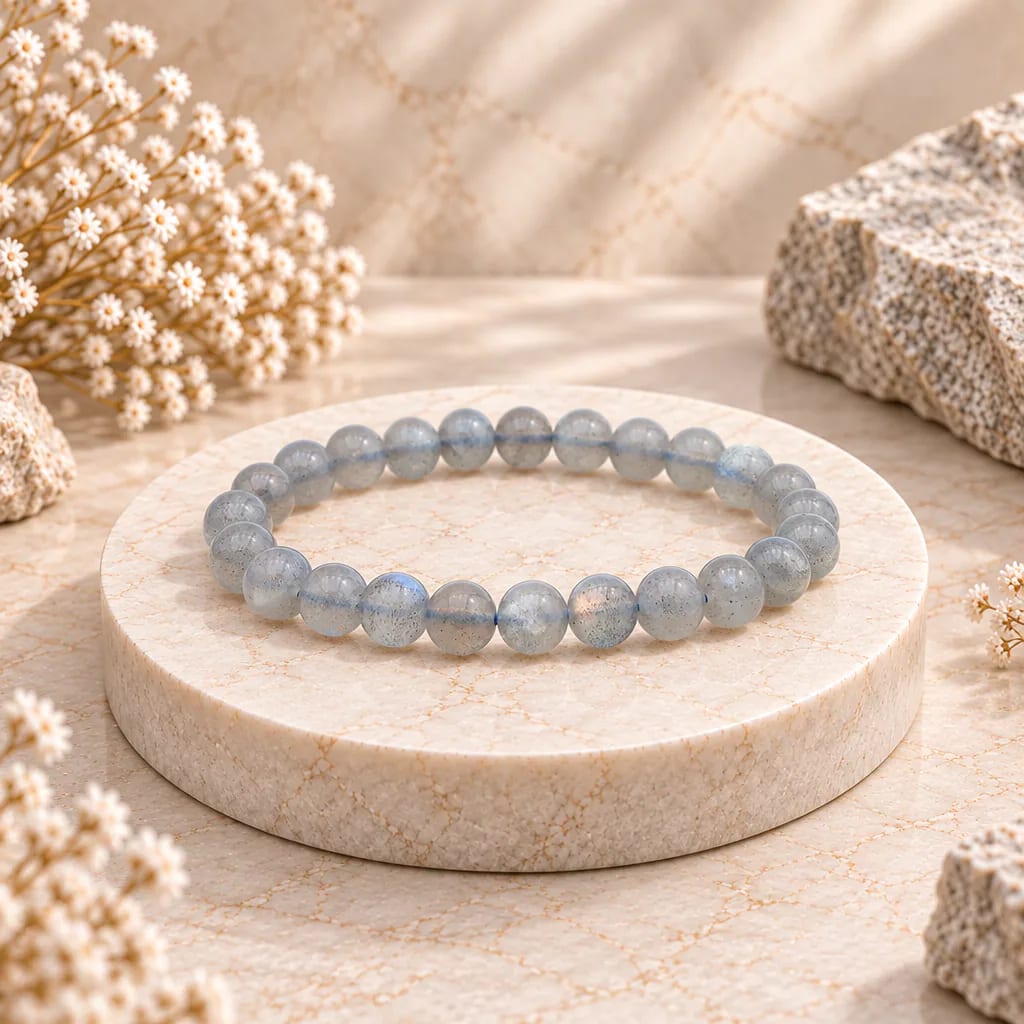 Bracelet à boules en Labradorite · 7 mm · Madagascar · Grade A+