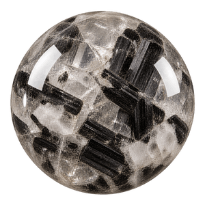 Cristal de roche « sur Tourmaline »