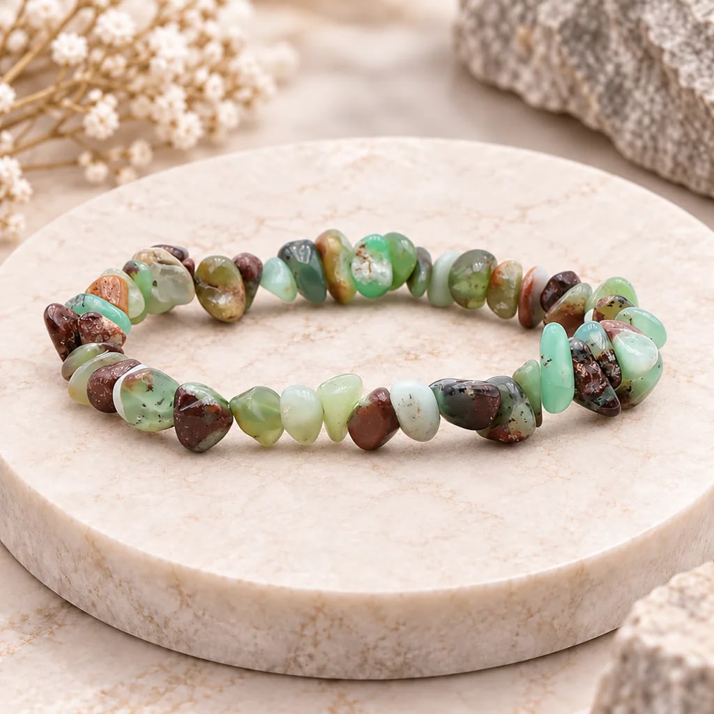 Bracelet baroque en chrysoprase d’Australie · Grade A, vue 1
