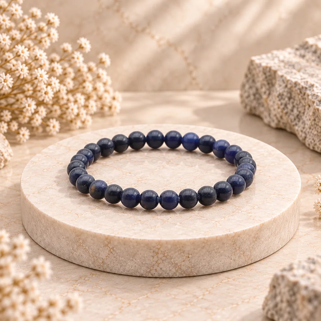Bracelet à boules en Sodalite · 6 mm · Namibie · Grade AA, vue 1