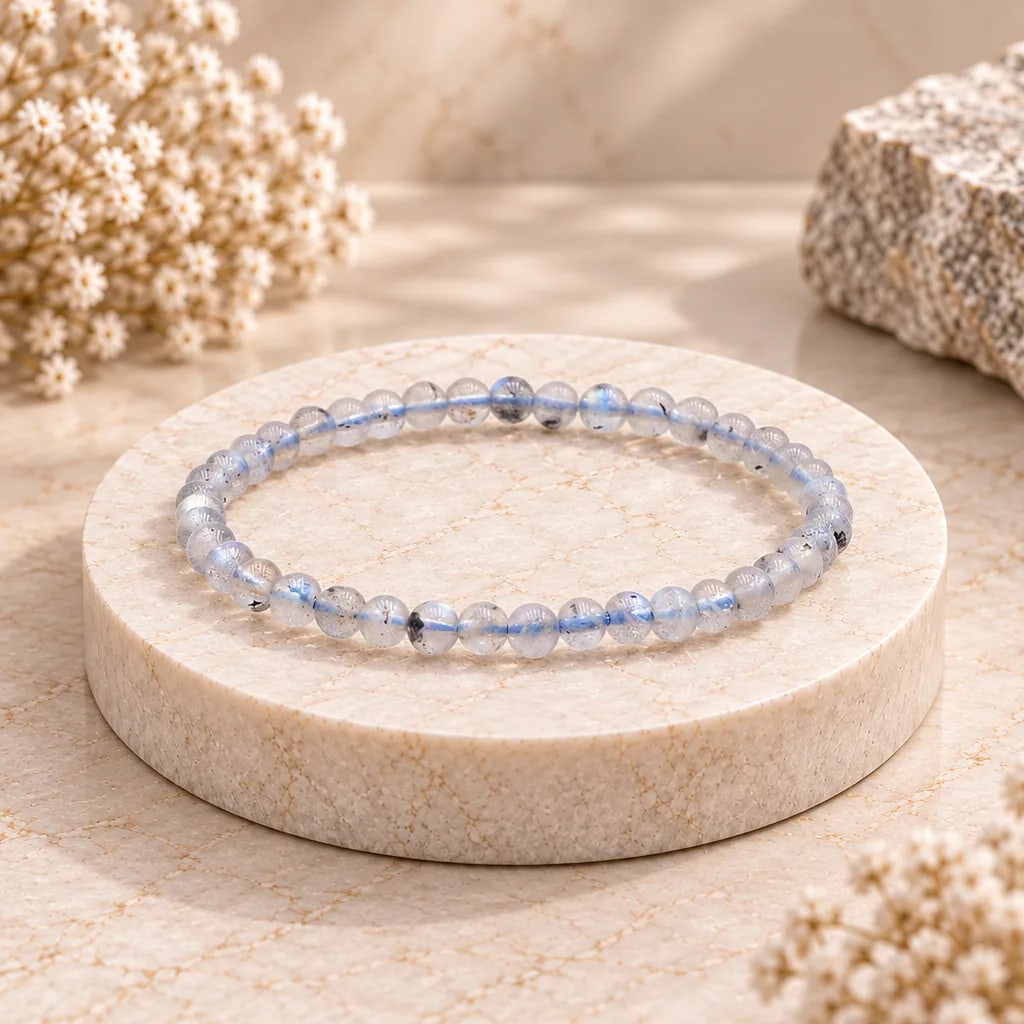 Bracelet à boules en Labradorite · 5 mm · Madagascar · Grade A, vue 1