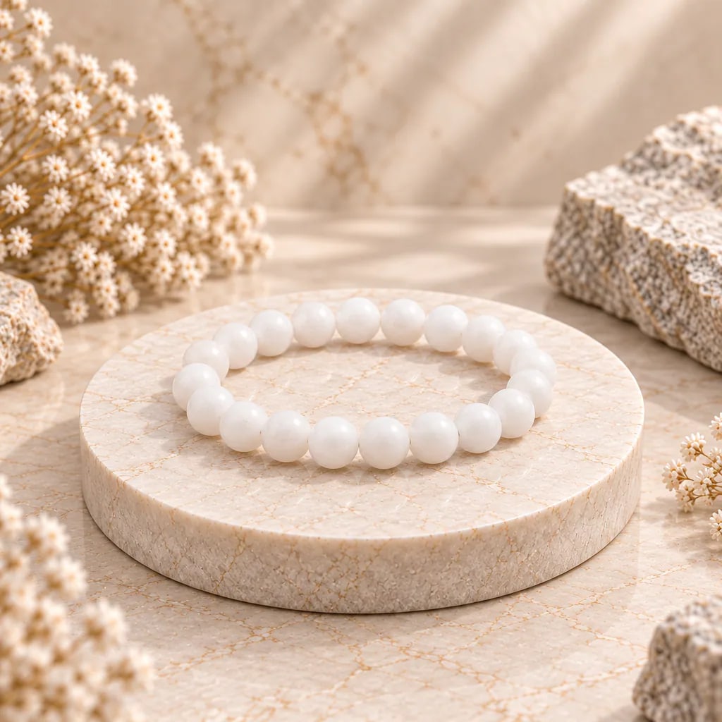 Bracelet à boules en péristérite d’Inde — 8 mm — Grade AA, vue 1