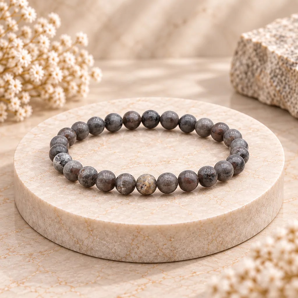 Bracelet à boules en Yooperlite · 6 mm · Russie · Grade A, vue 1