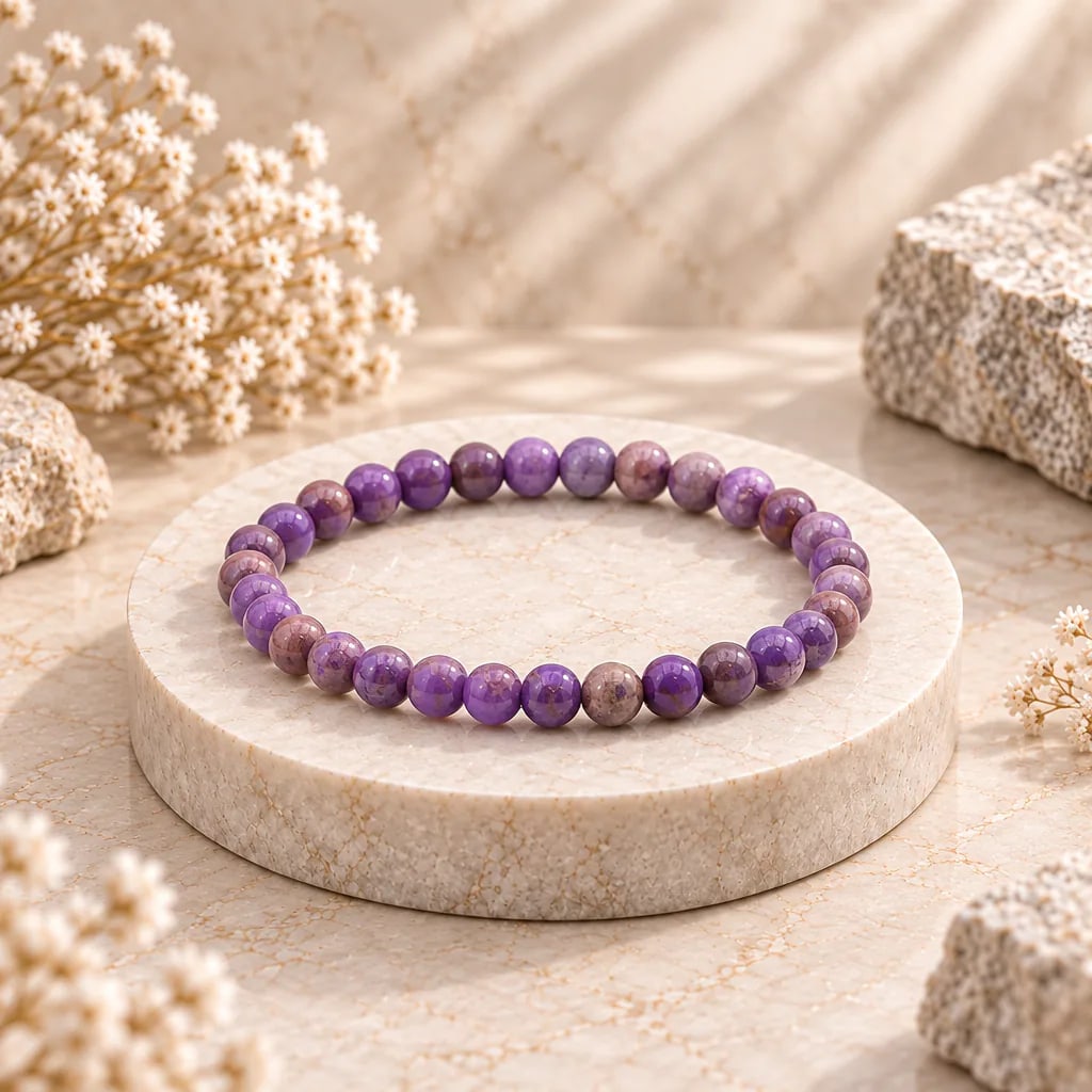 Bracelet à boules en Phosphosidérite · 6 mm · Brésil · Grade A, vue 1