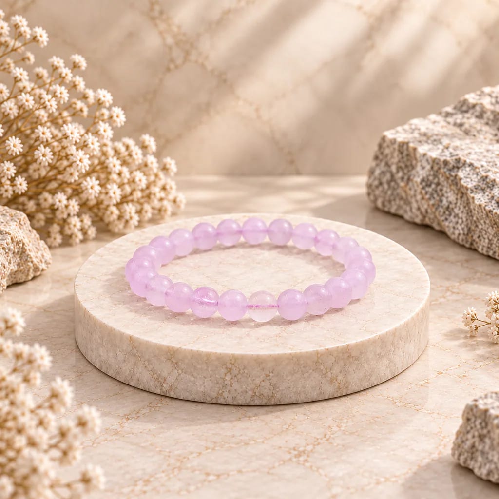 Bracelet à boules en Améthyste lavande · 6 mm · Brésil · Grade A