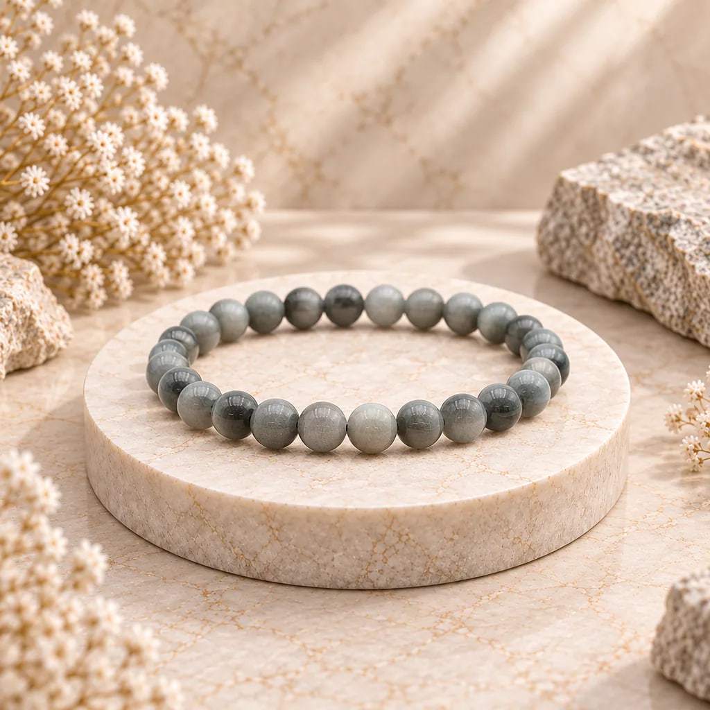 Bracelet à boules en Tourmaline « oeil de chat » · 7 mm · Afrique du Sud · Grade A, vue 1
