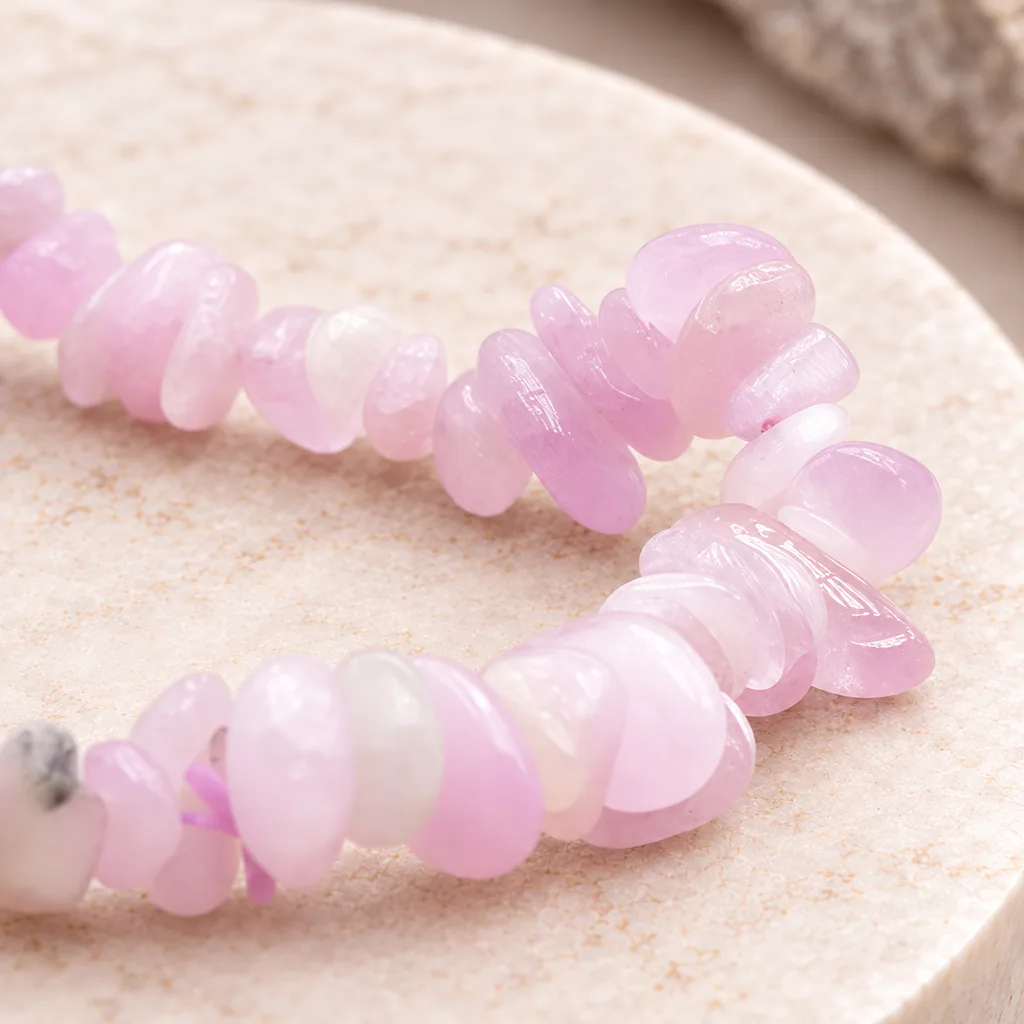 Bracelet baroque en kunzite du Brésil · Grade A+ — vue studio 3