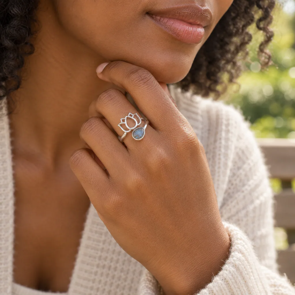 Bague · Madagascar · Grade AA — vue portée 2