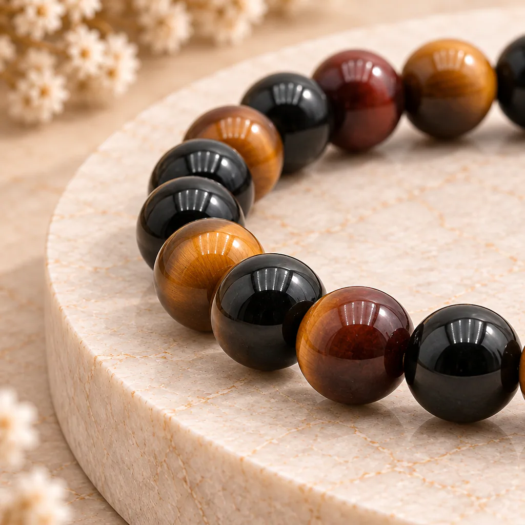 Bracelet à boules en Oeil multiple · 6 mm · Afrique du Sud · Grade A+ — vue studio 2