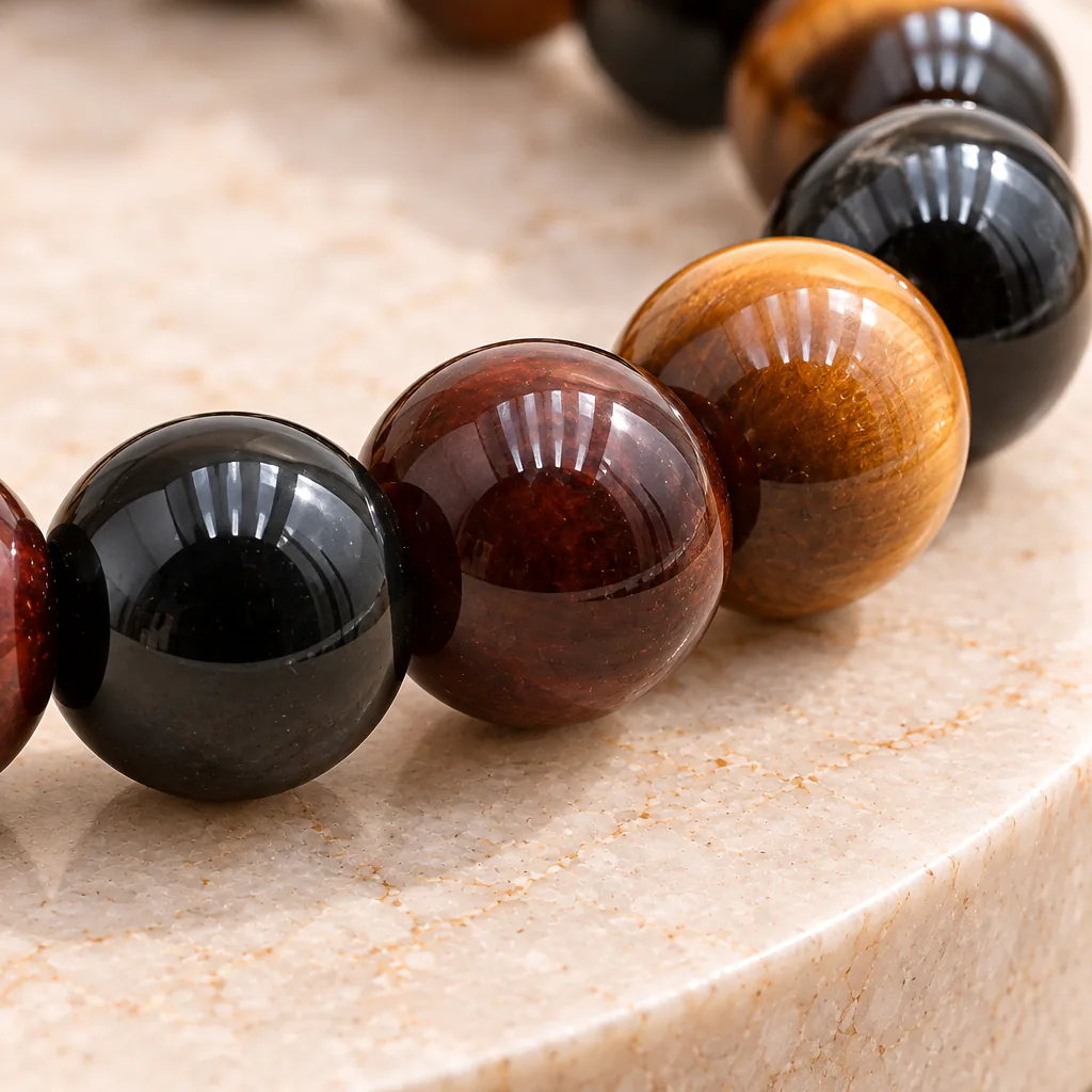 Bracelet à boules en Oeil multiple · 6 mm · Afrique du Sud · Grade A+ — vue studio 3