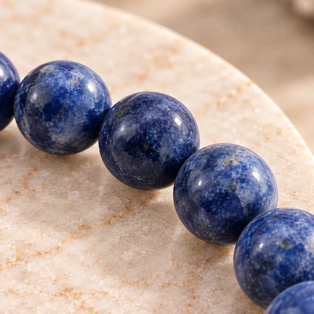 Bracelet à boules en Sodalite · 6 mm · Brésil · Grade A — vue studio 3