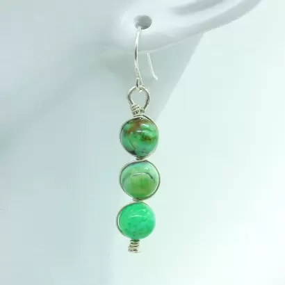 Boucles d'oreilles « Elena » en Variscite - Les Merveilles de