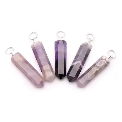 Pendentif Pointe en Améthyste - Les Merveilles de Lilou